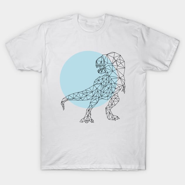 Tyrannosaurus Geometric 2 T-Shirt by SpareFilm